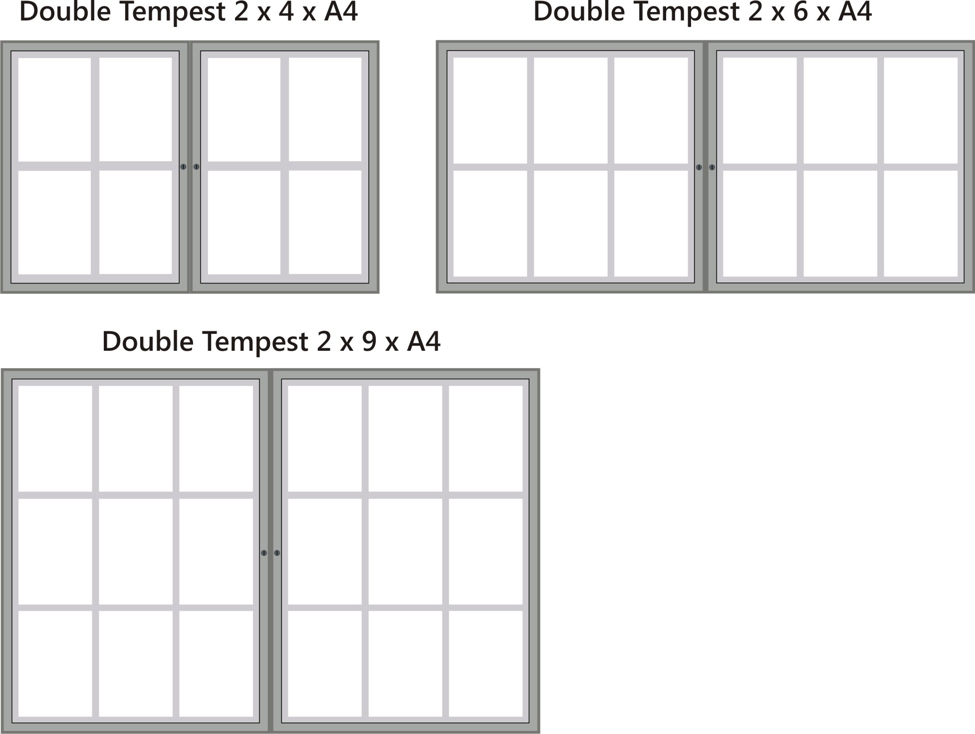 Double Tempest Notice Boards 